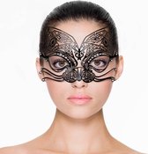 Easytoys Opengewerkt Venetiaans Masker - Zwart - Zwart - Sexy Lingerie & Kleding - Accessoires - Dames Lingerie - Accessoires