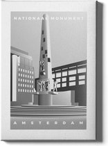 Walljar - Nationaal Monument - Muurdecoratie - Poster met lijst