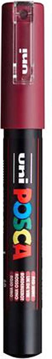 Krijtstift – Fineliner – Universele Marker – 60 Wijnrood Bordeaux – Uni Posca Marker – PC-1M – 0,7mm – 1 stuk