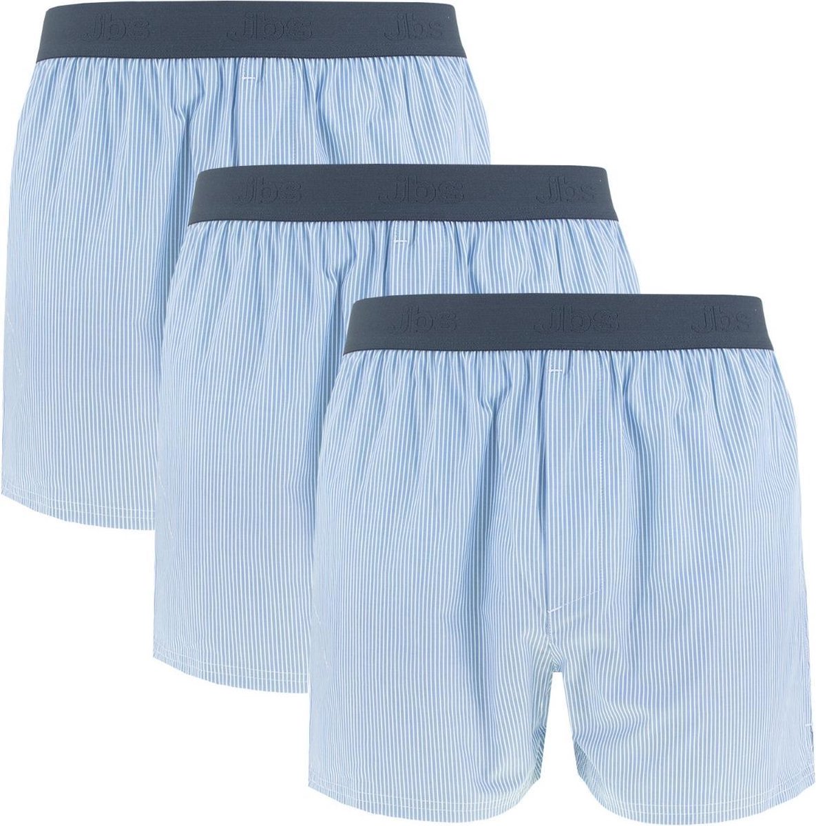 JBS woven boxers 3P blauw & wit - M