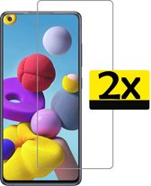 Samsung A21s Screenprotector - Samsung Galaxy A21s Screenprotector Bescherm Glas - Samsung A21s Screen Protector Glas Extra Sterk - 2 Stuks