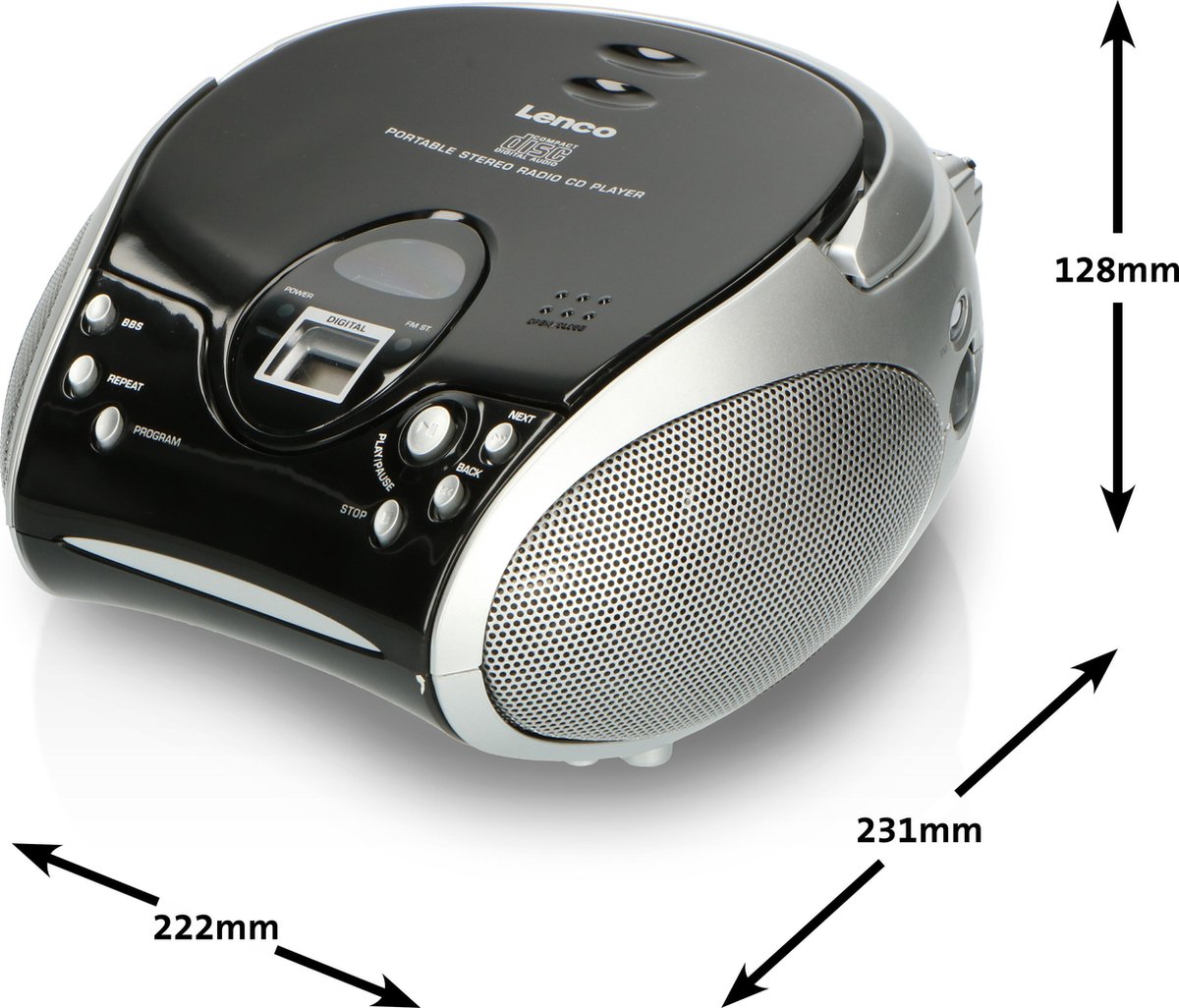 Lecteur CD Radio Céleste Bluetooth, MP3 avec port USB, Lecteur