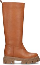 Sacha - Dames - Cognac hoge boots met plateauzool - Maat 39
