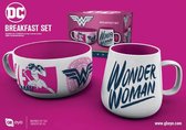 DC COMICS - Ontbijtservies - Schaaltje & Beker - Wonder Woman