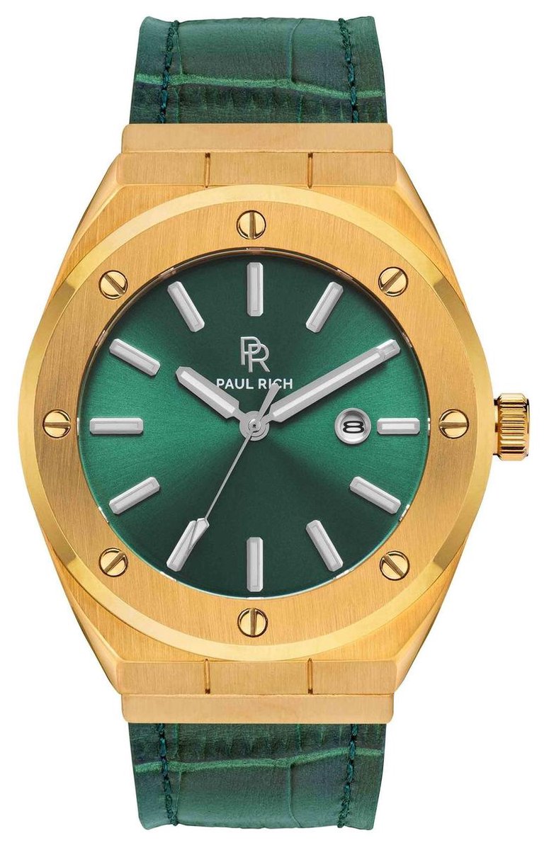 Paul Rich Signature King's jade Leer PR68GGL horloge 45 mm