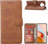 Xiaomi Redmi Note 9 Pro Hoesje wallet case cover met Pasjeshouder - Bruin