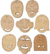 Maskers, afm 5,5-7 cm, dikte 4 mm, MDF, 24stuks
