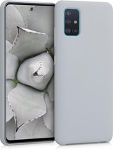 kwmobile telefoonhoesje voor Samsung Galaxy A51 - Hoesje met siliconen coating - Smartphone case in mat lichtgrijs