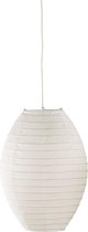 LED Hanglamp - Hangverlichting - Torna Ponton - E27 Fitting - Ovaal - Mat Wit - Papier