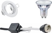 PHILIPS - LED Spot Set - MASTER 927 36D VLE - GU10 Fitting - DimTone Dimbaar - Inbouw Rond - Mat Wit - 3.7W - Warm Wit 2200K-2700K - Kantelbaar Ø83mm