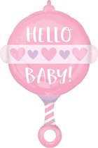Amscan Ballon Baby Girl Rattle 43 X 60 Cm Folie