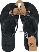 Xq Footwear Teenslippers Glitter Dames Polyester Navy Maat 37