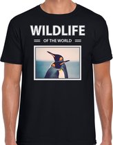 Dieren foto t-shirt Pinguin - zwart - heren - wildlife of the world - cadeau shirt Pinguins liefhebber 2XL