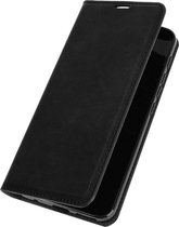 Motorola Moto G9 Play Hoesje - Mobigear - Retro Slim Serie - Kunstlederen Bookcase - Zwart - Hoesje Geschikt Voor Motorola Moto G9 Play