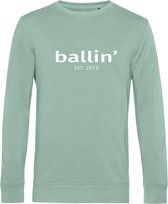 Heren Sweaters met Ballin Est. 2013 Basic Sweater Print - Groen - Maat L