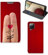 Stand Case Cadeau voor Vrouw Geschikt voor Samsung Galaxy A12 Smart Cover Liefde