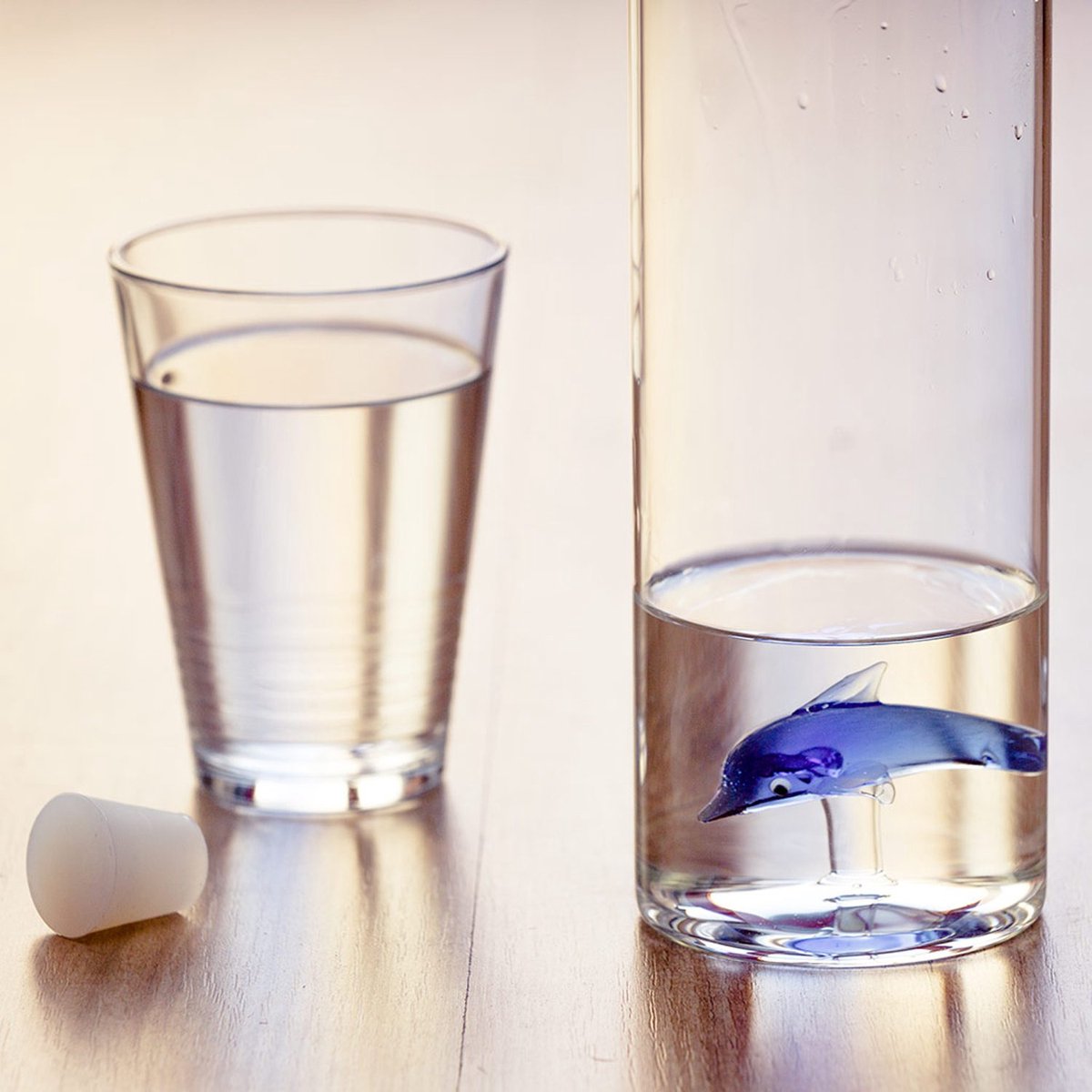 Balvi Dolfijn Waterfles - Borosilicaatglas - 1,2 L