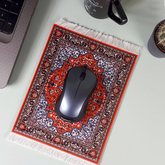 LUMoony 9 x 11 cm tapijt muismat oosterse tapijt mini tapijt kantoor accessoires muismat kleine muis tapijt Perzische muismat voor laptop, PC, gaming, bureau pad, tafel en bar coaster muismat