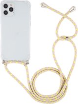 Apple iPhone 12 Pro Hoesje - Mobigear - Lanyard Serie - TPU Hoesje met koord - Transparant / Geel - Hoesje Geschikt Voor Apple iPhone 12 Pro