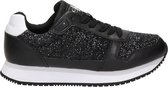 Calvin Klein Dames Lage sneakers Runner Lace Up Glitter - Zwart - Maat 38