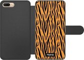 Wallet case - geschikt voor iPhone 8 Plus - Tijgerprint