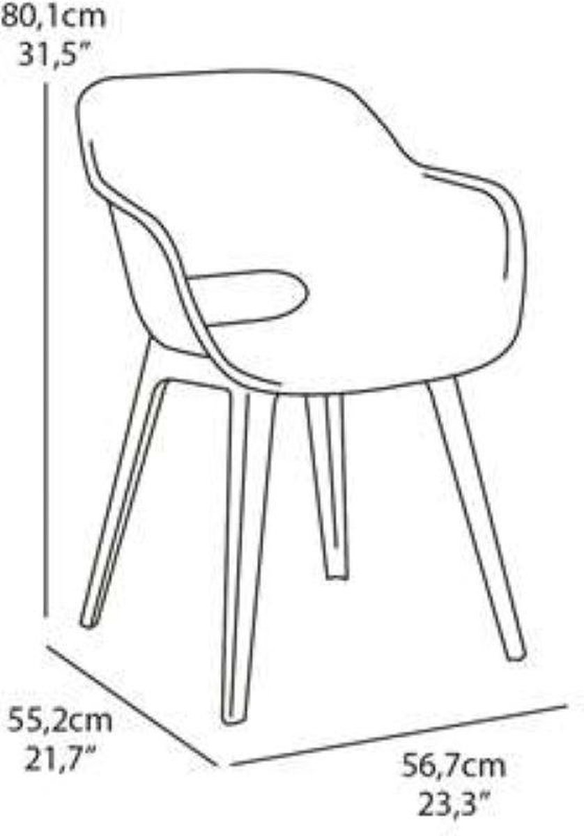 Keter Akola Tuinstoelen - 2 stuks - 56,5x55x80cm - Vintage Green thumbnail 4