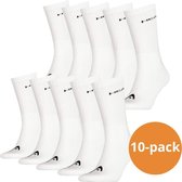 HEAD Crew Sokken - 10 paar Sportsokken - Unisex - Wit - Maat 39/42