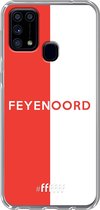6F hoesje - geschikt voor Samsung Galaxy M31 -  Transparant TPU Case - Feyenoord - met opdruk #ffffff