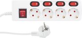 Q-Link stekkerdoos – 4–voudig – met 5 schakelaar – 3 x 1.5 mm² – 1.5 m – wit