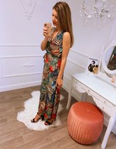 Long Dress Print Rood