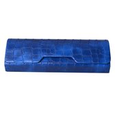 Melady Brillenkoker Hard Case 16*7 cm Blauw Kunststof Rechthoek Brillendoos Brillenetui