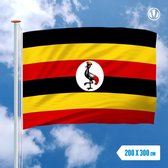 Vlag Oeganda 200x300cm - Glanspoly
