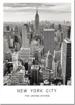 World Cities Poster New York City - 21x30cm Canvas - Multi-color