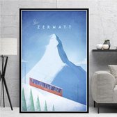 Zermatt Minimalist Poster - 10x15cm Canvas - Multi-color