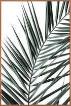 JUNIQE - Poster met kunststof lijst Phoenix -30x45 /Groen & Wit