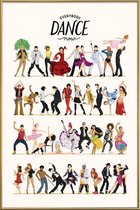 JUNIQE - Poster met kunststof lijst Everybody Dance Now -30x45