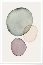JUNIQE - Poster Calm -30x45 /Groen & Zwart