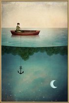 JUNIQE - Poster met kunststof lijst Entering Dreamland -20x30 /Blauw &