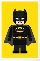 JUNIQE - Poster Batman Toy -40x60 /Geel & Zwart