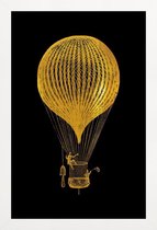 JUNIQE - Poster met houten lijst Air Balloon gouden -40x60 /Goud &
