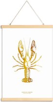 JUNIQE - Posterhanger American Lobster gouden -30x45 /Goud & Wit