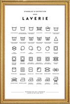 JUNIQE - Poster met houten lijst Laverie -20x30 /Wit & Zwart