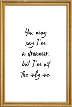 JUNIQE - Poster met houten lijst A Dreamer -40x60 /Wit & Zwart