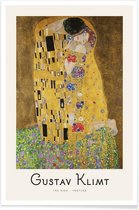 JUNIQE - Poster Klimt - The Kiss -60x90 /Geel