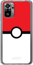 6F hoesje - geschikt voor Xiaomi Redmi Note 10S -  Transparant TPU Case - Pokeball #ffffff