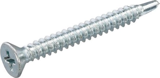QUARKZMAN 30 stuks M4,2 x 16 mm witte dikke lenskop, zelftappende