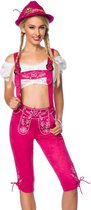 Dirndline Kostuum broek -M- Embroidery Oktoberfest Roze