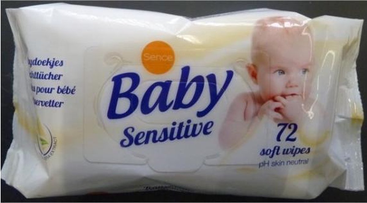 Sence Baby Billendoekjes - Sensitive 72 doekjes - 1 pak - Sence