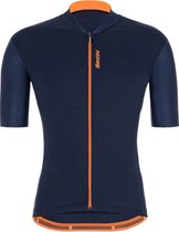 Santini Fietsshirt korte mouwen Heren Blauw Oranje - Gravel S/S Jersey - 2XL
