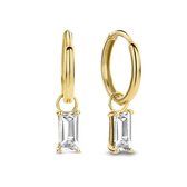 Isabel Bernard 14 karaat gouden Baguette Cher oorringen IB360074